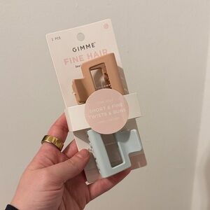 Gimme Hair Clips Set - Tan and Gray